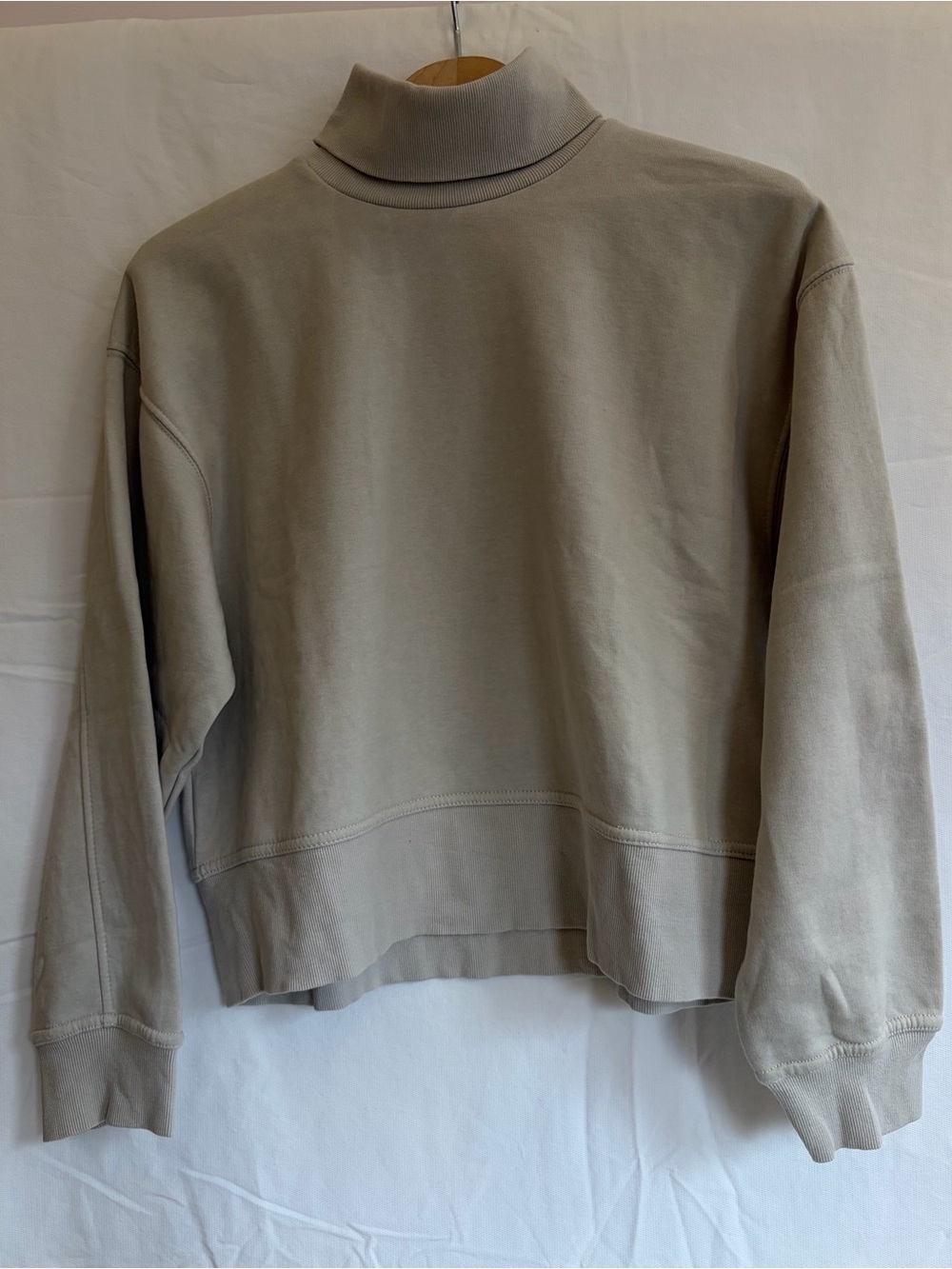 Zara Stone Grey Turtleneck Sweatshirt